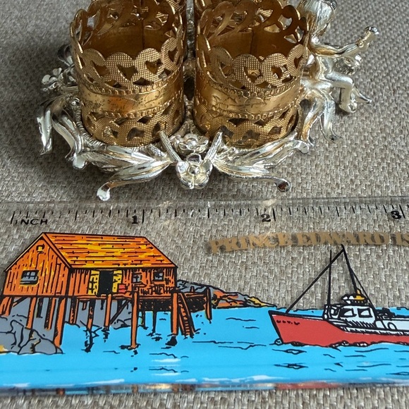 VTG Sam Fink SF Boy with Guitar Filigree 4 Lipstick Holder - Picture 9 of 10